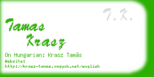tamas krasz business card